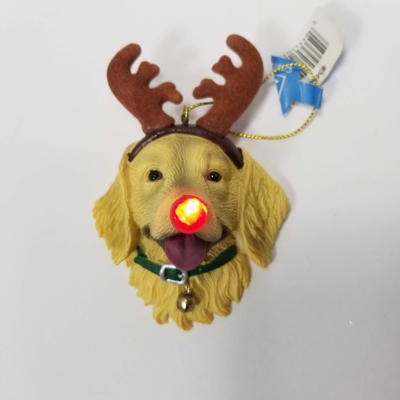Beagle Xmas Ornament Dog Puppy Red Nose Antlers - Picture 4 of 4